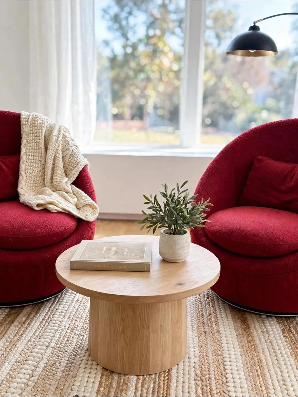 Thayer Coggin Milo Baughman Good Egg Swivel Chairs PAIR IN WINE